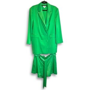 Kerrently The Drop Bright Green Oversized Blazer & Shorts Matching Set size XL